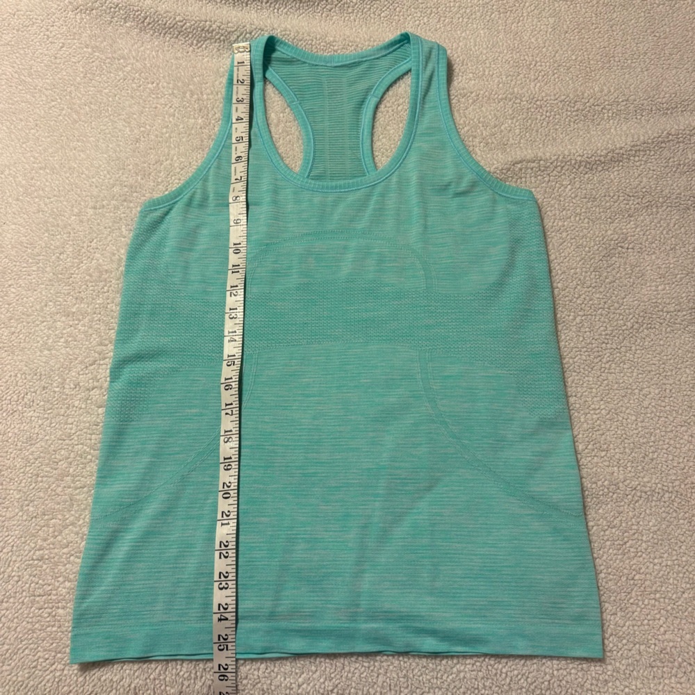 Lululemon Run: Swiftly Tech Racerback Tank Top Aqua Heathered Angel Blue - Picture 4 of 12